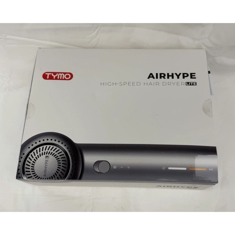 TYMO Airhype Lite High Speed Hair Dryer 1500W Dark Gray with Diffuser NEW
